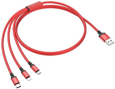 HOCO-cable-USB-cable-speed-3in1-Typ-C-Lightning-8-pin-Micro-X14-TIMES-red-1 (1)